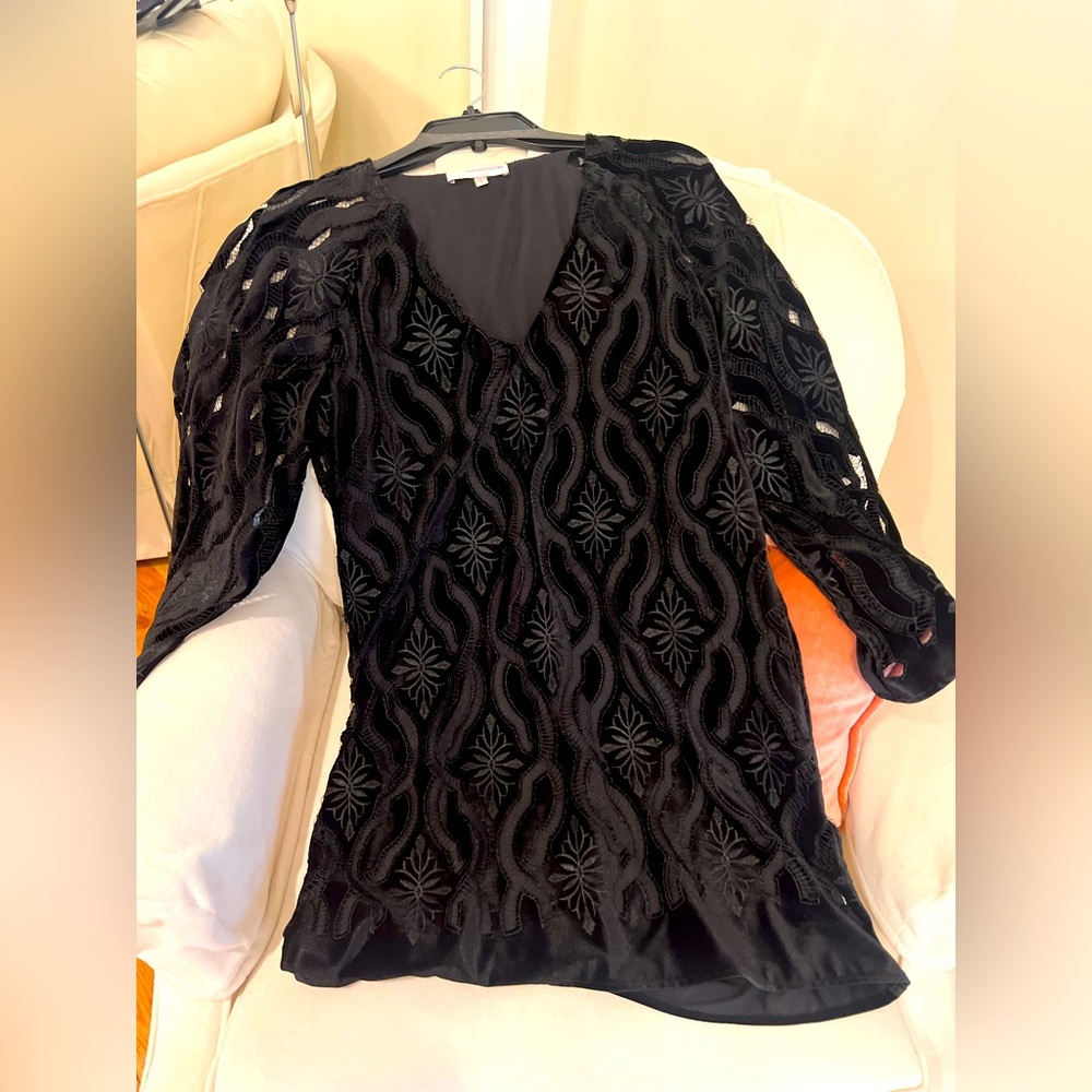 Lavender Brown Dress. Size Small. Can be worn with leggings. Velvet and sheer.